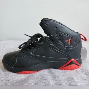 Youth AIR  6590 Black and Red High-Top Sneakers